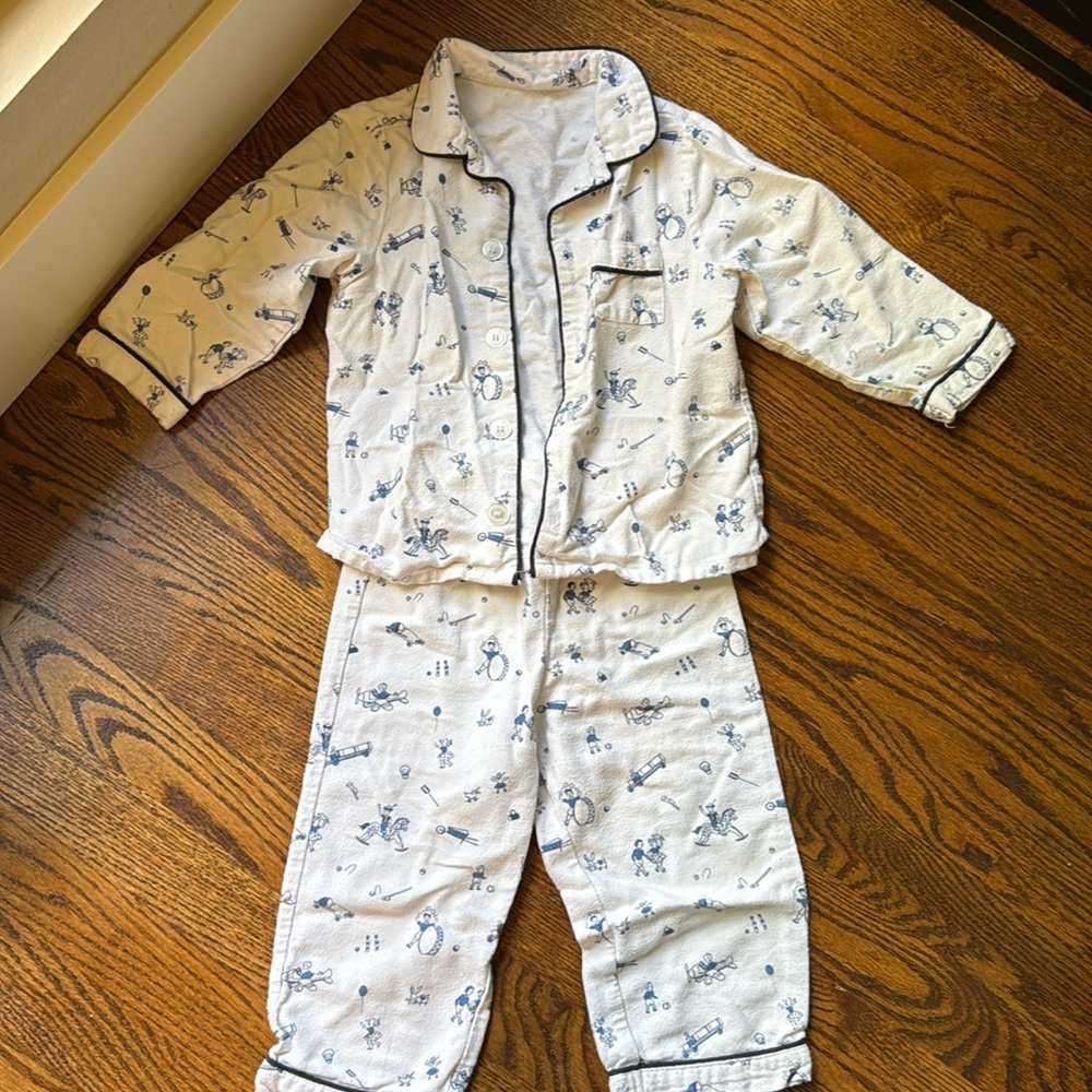 Petite Plume Vintage Toy Print Pajamas (3T)
